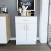 Oxford Pantry Cabinet, One Drawer, One Double Door Cabinet With Two Shelves