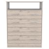 Four Drawer Dresser Wuju, Bedroom, Light Gray / White