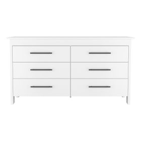 6 Drawer Double Dresser Wezz, Bedroom, White