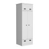 Falkland Armoire with 1 Drawer and 1 Hinged Drawer with Handles White