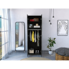 Slim Armoire Barkley, Bedroom, Black