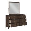 Modern Style 6-Drawer Dresser Made with Wood in Walnut