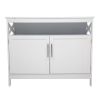 FCH Double Door Side Cabinet With Partition White