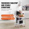 VEVOR Stainless Steel Work Table with Wheels 24 x 30 Prep Table with casters Heavy Duty Work Table for Commercial Kitchen Restaurant Business (24 x 30
