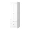 White 2-Drawer Armoire