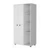 White 1-Drawer Armoire Closet