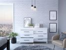 6 Drawer Double Dresser Wezz, Bedroom, White