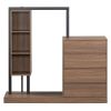 Wardrobe with 4 Drawers and 3 Shelves,Espresso