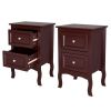 [Old Code:65358349]2pcs Country Style Two-Tier Night Tables Large Size Grown