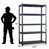 78" H Adjustable Garage Shelves, 5-Tier Heavy Duty Shelving Unit
