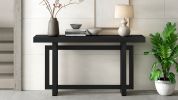 Contemporary Console Table with Wood Top, Extra Long Entryway Table for Entryway, Hallway, Living Room, Foyer, Corridor