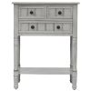 Narrow Console Table, Slim Sofa Table with Three Storage Drawers and Bottom Shelf for Living Room, Easy Assembly