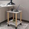 1-Piece Side Table ;  2-Tier Space End Table ; Modern Night Stand;  Sofa table;  Side Table with Storage Shelve
